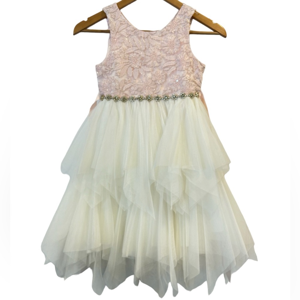 Girls Flower Girl Formal Wedding Cinderella Dress American Princess Size 7